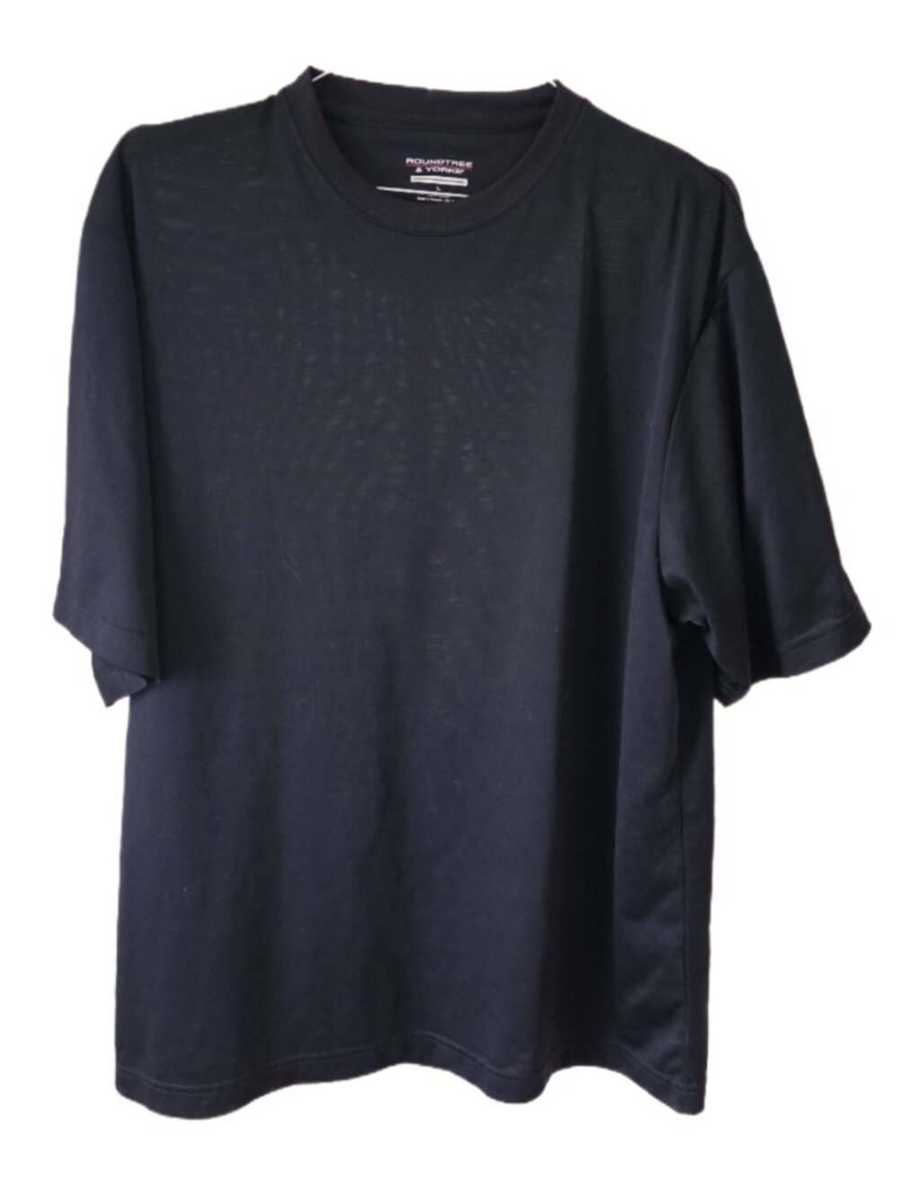 Roundtree & Yorke Performance Men's Black Short Sleeve Athletic Shirt